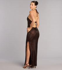 Jessie Fishnet Rhinestone Mermaid Formal Dress