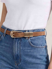 Metal Core Belt in Mocha Suede