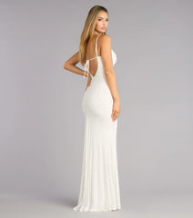 Anisa Pearl Rhinestone Mermaid Formal Dress
