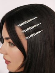 Golden Twist Barrette Set