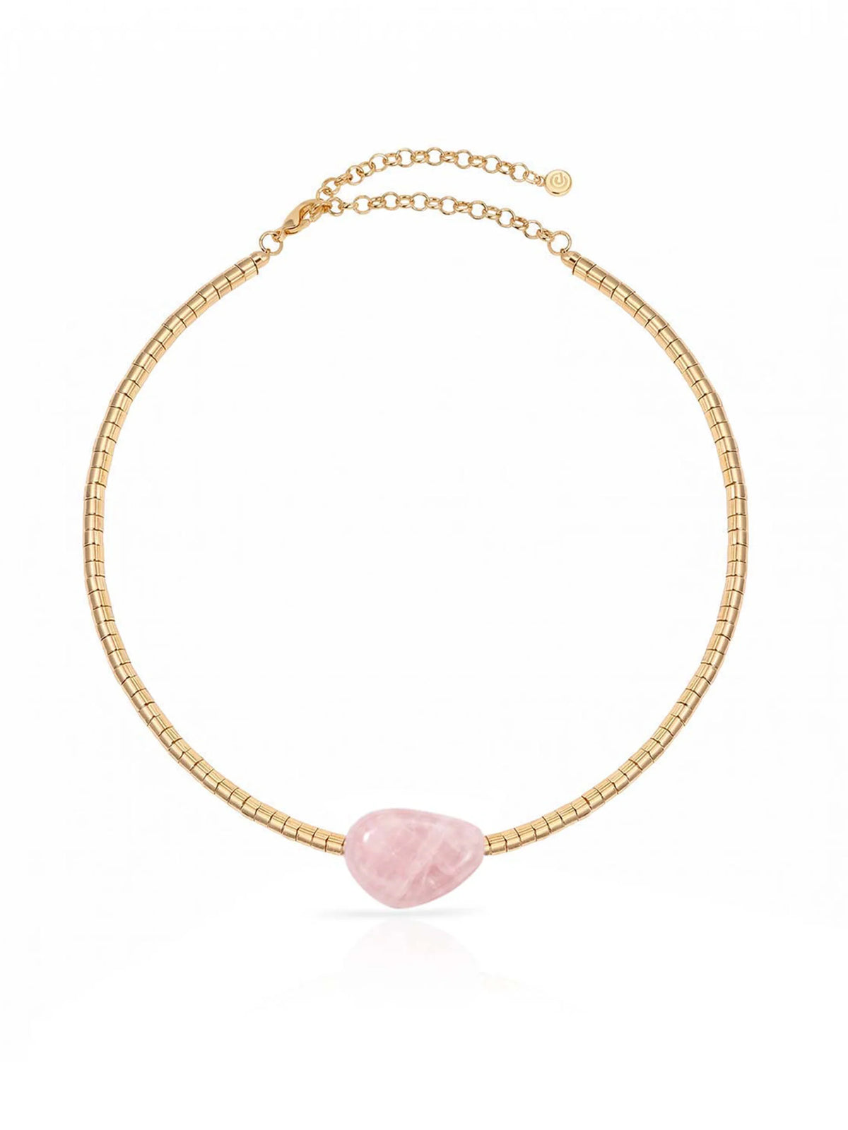 Beaded Rose Nugget Necklace