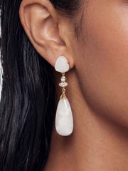 Solstice Drop Earrings in Bone
