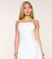 Effortlessly Chic Woven Skater Dress