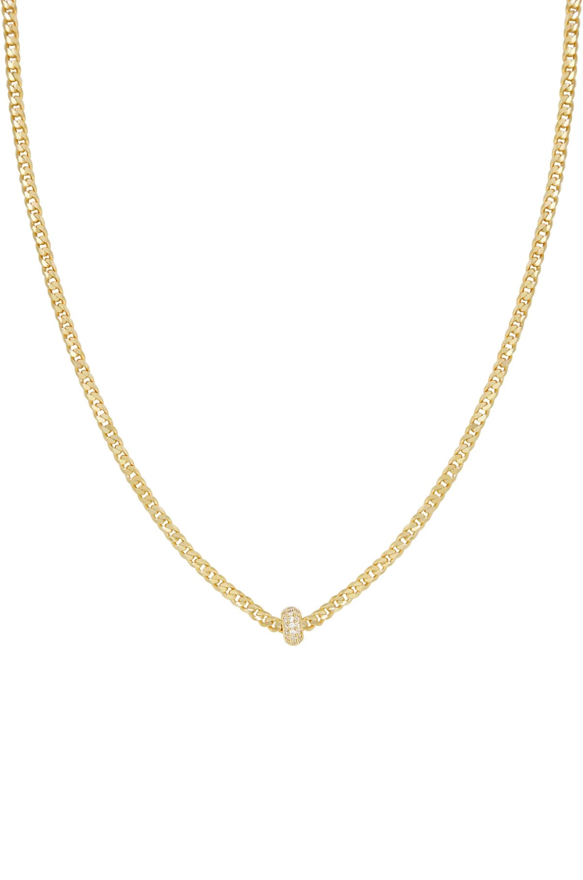Single Chain Crystal Bead Necklace
