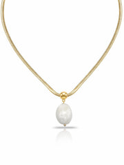 Bone Pendant Snake Chain Necklace