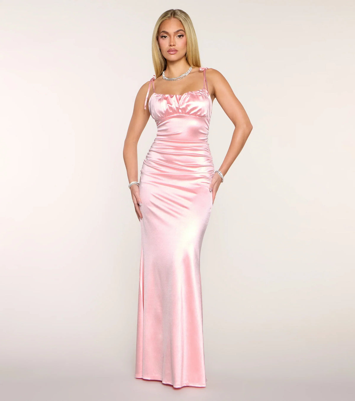 Lesley Satin Mermaid Formal Dress