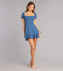 Sweet Moment Lace-Up Skater Dress