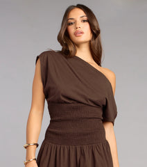 Effortlessly Done One Shoulder Dress