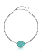 Beaded Turquoise Nugget Necklace