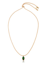 Marquise Emerald Cord Necklace