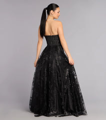 Summer Satin Glitter Corset Ball Gown