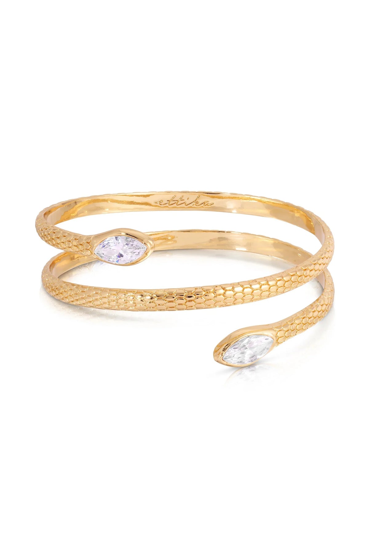 Marquise Coiled Snake Bangle