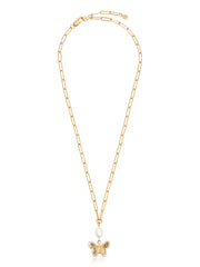 Butterfly Pearl Chain Necklace