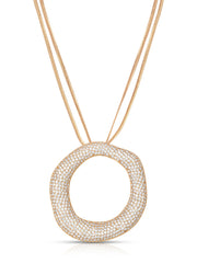 Open Circle Pavè Necklace