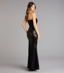 Nyssa Strapless Slit Mermaid Formal Dress