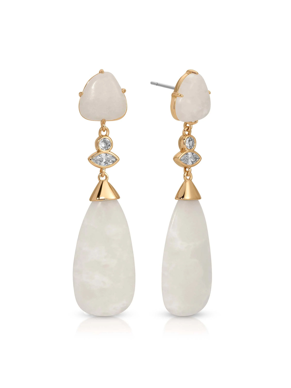 Solstice Drop Earrings in Bone