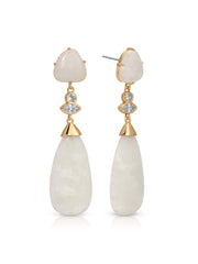 Solstice Drop Earrings in Bone