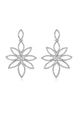 Crystal Bouquet Statement Earrings