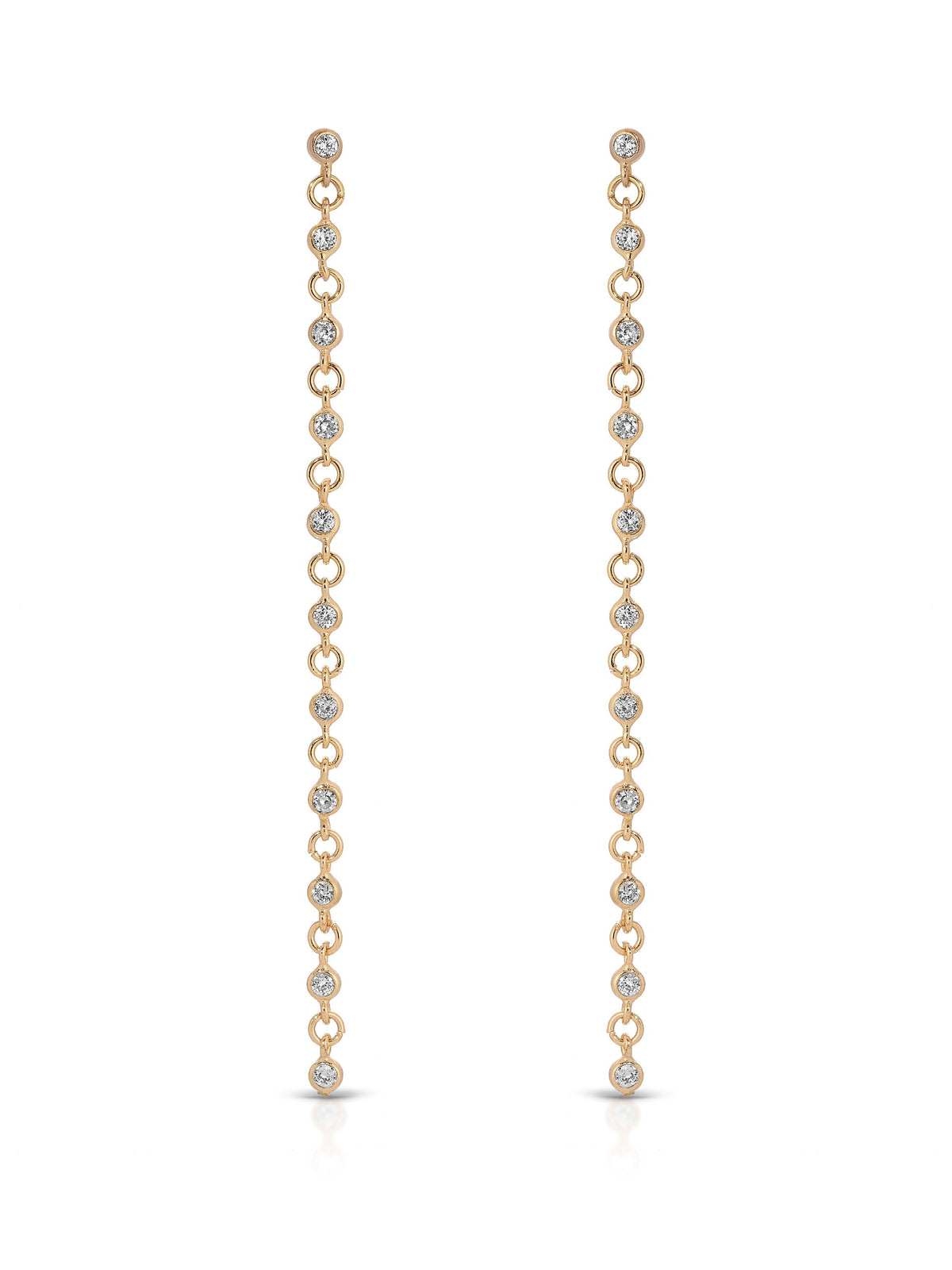 Dainty Linear Crystal Earrings