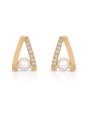 Pavé and Pearl Earrings