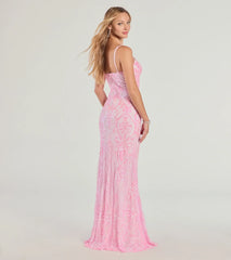 Tabitha Sleeveless Sequin Formal Column Dress