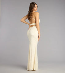 Elaine Jacquard Mesh Mermaid Dress