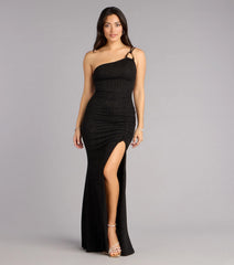 Margot Glitter One Shoulder Mermaid Formal Dress