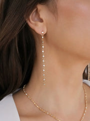 Dainty Linear Crystal Earrings
