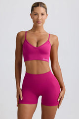 Define Luxe Mini Shorts In Berry