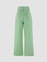 Green Wide Leg Jeans