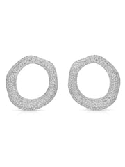 Open Circle Pavè Earrings