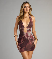 Bring The Heat Plunge Bodycon Mini Dress