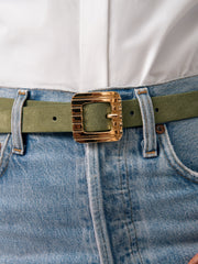 Timeless Texture Belt in Olivine