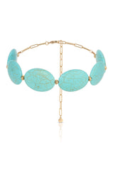 Oval Turquoise Stones Statement Choker
