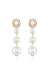 Graduating Pearl Dangle Earrings