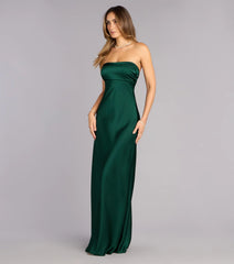 Audriana Satin A-Line Formal Dress