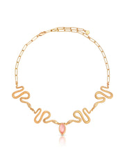 Mother of Pearl Serpentina Snake Choker