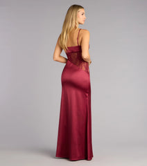Angelica Lace Satin Mermaid Formal Dress