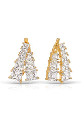 Front and Back Crystal Dangle Earrings