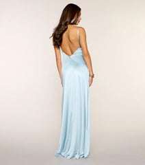 Casey Satin Low Back Mermaid Formal Dress