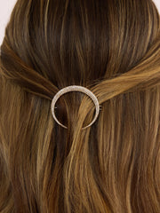 Crystal Crescent Barrette