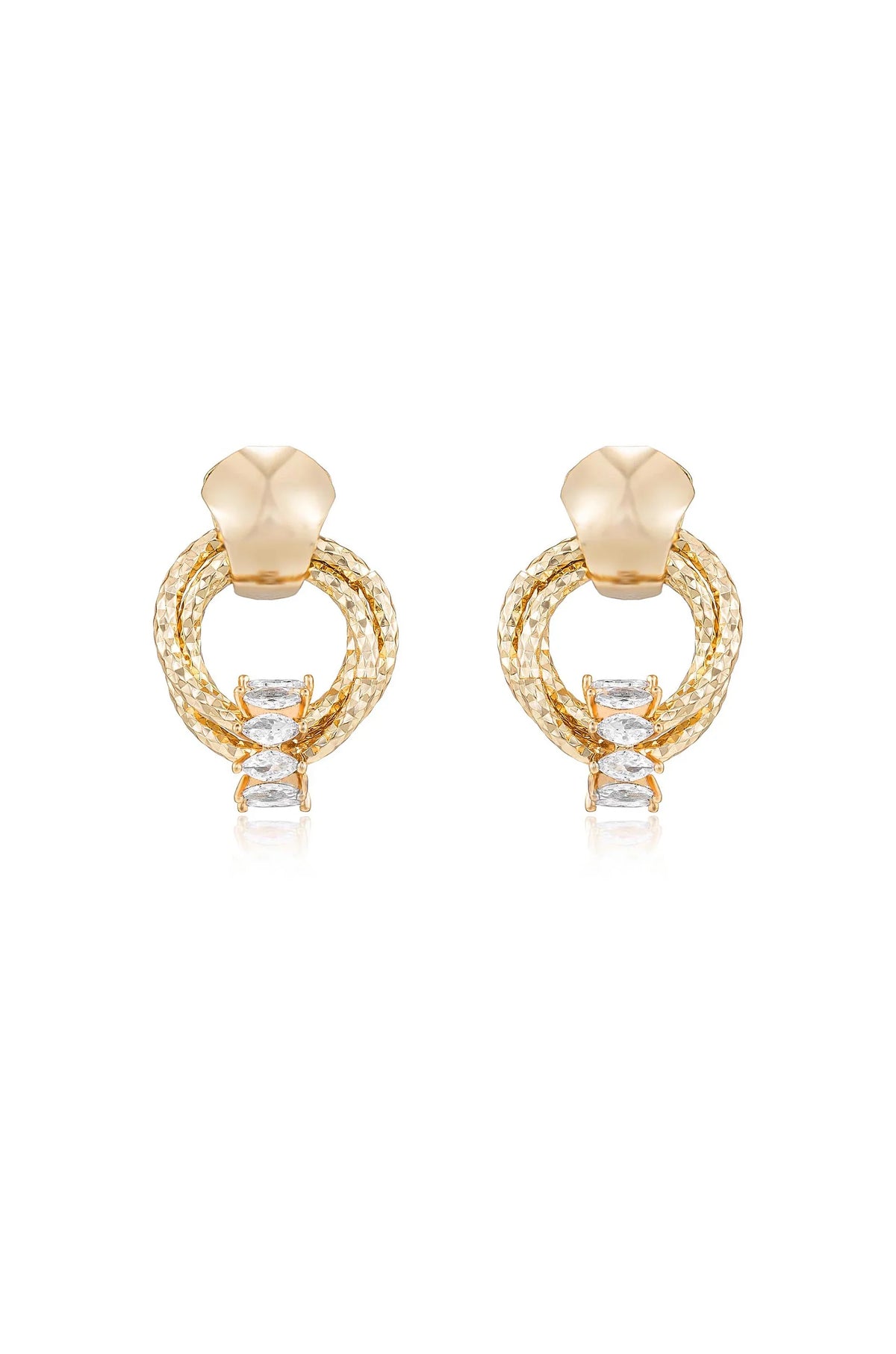 Mini Barrel Crystal Earrings