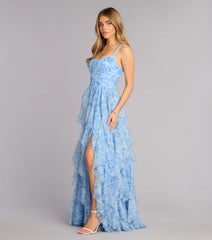 Luna Floral Ruffled Formal Dress