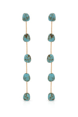 Dripping Turquoise Delicate Drop Earrings