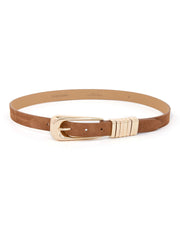 Metal Core Belt in Mocha Suede