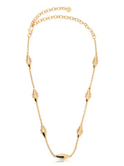 Oval Dome Baguette Necklace