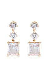 Yours Truly Crystal Dangle Earrings