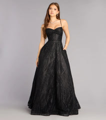Cathy Glitter A-Line Formal Dress