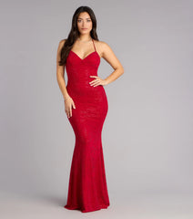 Tyra Floral Rhinestone Mermaid Formal Dress