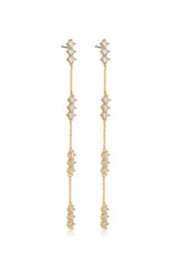Linear Crystal Drop Earrings